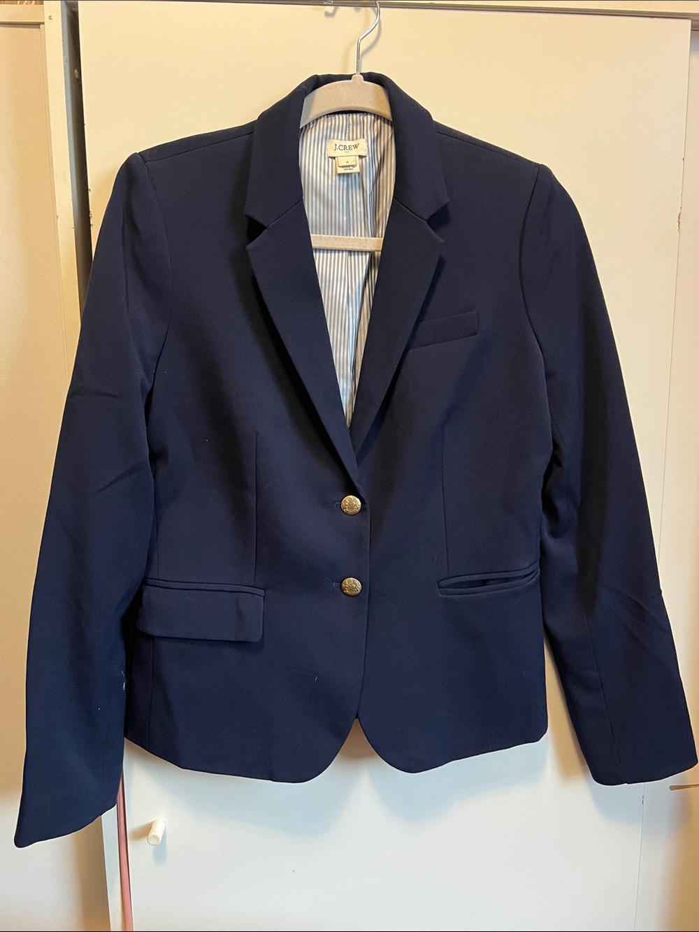 J. Crew Navy Blazer with Gold Buttons
